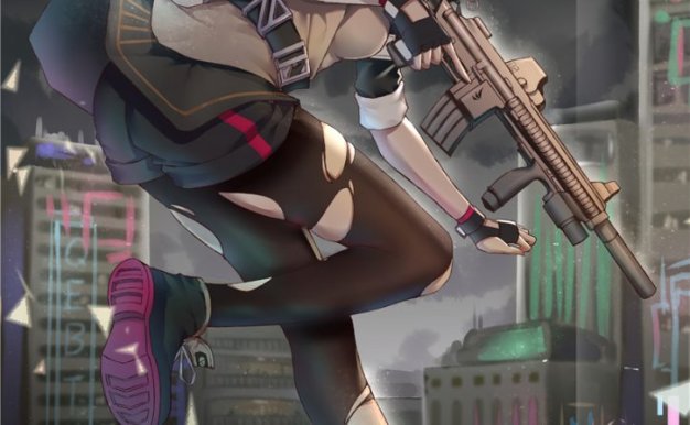 手游明日方舟角色能天使同人图集原画插画CG线稿壁纸美术图片素材