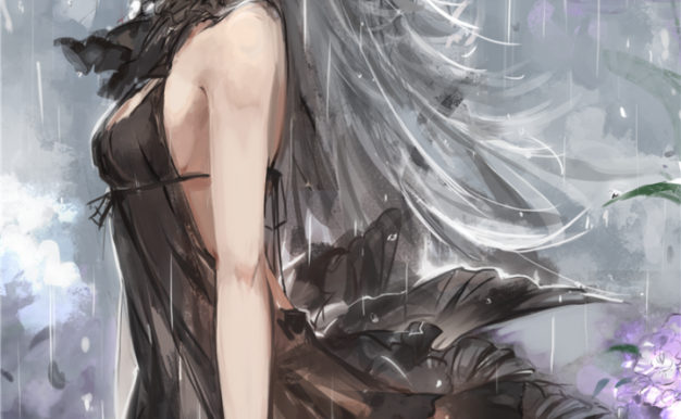 动漫二次元白发少女主题图集原画插画图包壁纸图片素材 美术资料