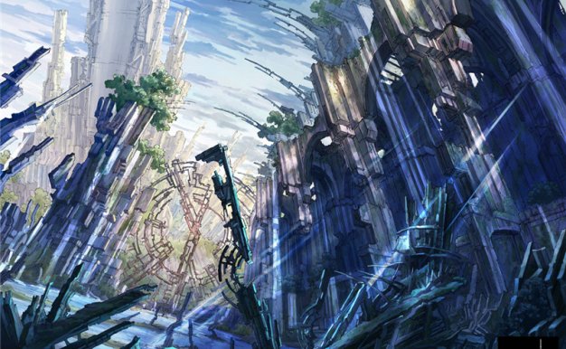 日本画师Kanehira日系欧洲城市街道场景背景壁纸图片素材美术资料