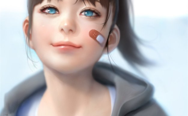 动漫二次元插画创可贴角色少女图集原画插画壁纸图片素材美术资料