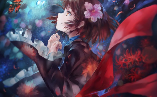 动漫插画蝴蝶元素背景原画插画线稿图片素材美术绘画临摹参考资料