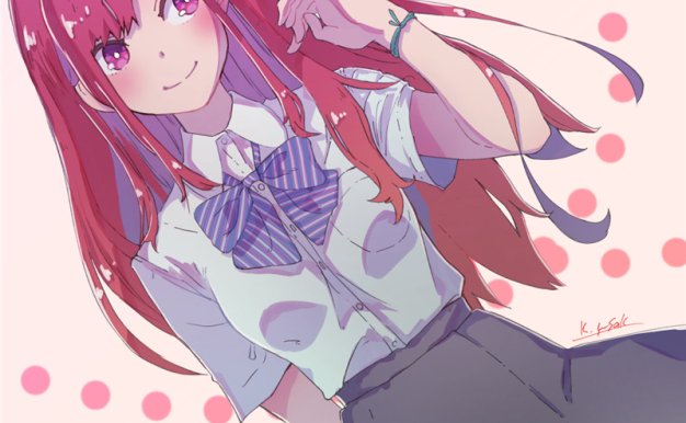 动漫二次元红发少女主题图集原画插画图包壁纸图片素材 美术资料