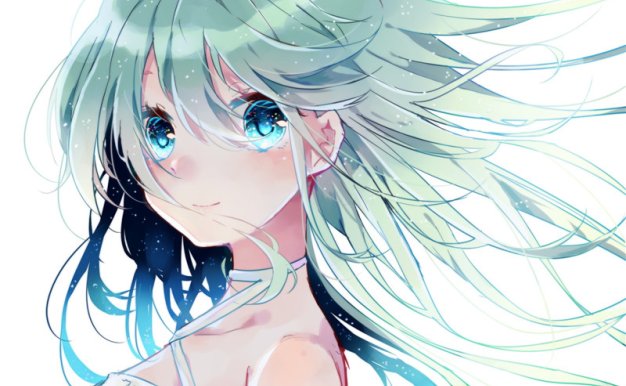 动漫二次元清新绿发萌少女图集原画插画CG壁纸图片素材 美术资料