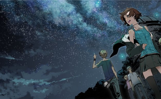 动漫二次元星空背景场景星星元素图集原画插画CG壁纸美术图片素材