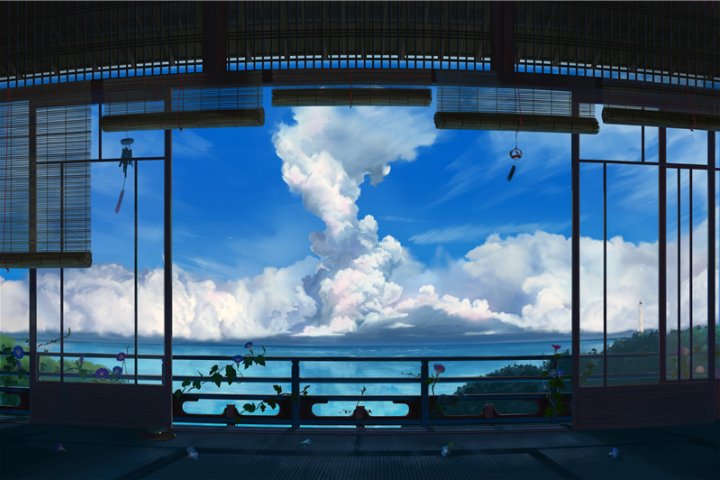 动漫日系插画各类天空意境背景元素场景图集原画插画壁纸图片素材 – ACG图包网
