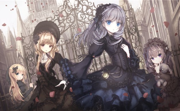 动漫二次元插画哥特式萝莉暗黑少女主图集原画插画壁纸萌图片素材