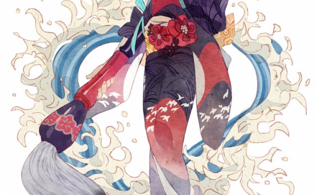 FGO/fate系列角色葛饰北斋同人图集原画插画壁纸CG立绘 图片素材