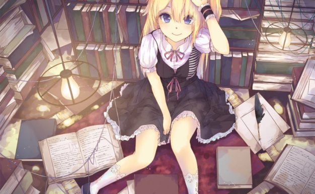 动漫二次元插画背心裙马甲裙校裙少女主题图集原画壁纸 图片素材