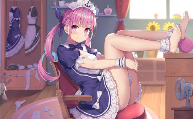 P站画师绊作品图包合集 凑阿库娅虚拟主播系列原画插画 pid16034374[143M]