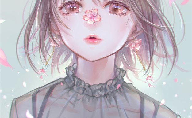 动漫耳洞耳环少女壁纸图包原画插画素材P站同人图合集