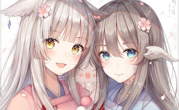 最终幻想14猫魅族壁纸图包原画插画素材P站同人图合集动漫图