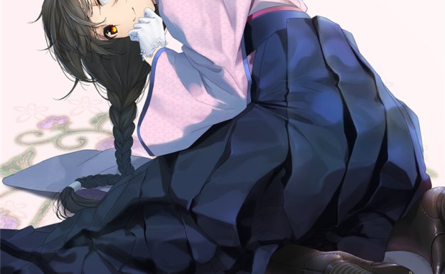 二次元麻花辫少女壁纸图包原画插画素材P站同人图合集