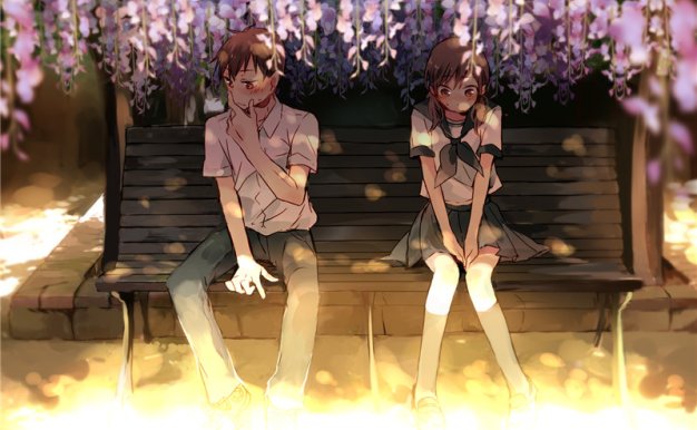 二次元藤花背景图集原画插画壁纸图片素材