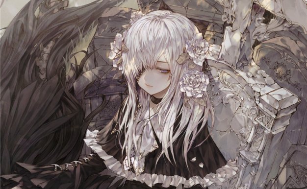 二次元眼罩少女壁纸图包原画插画素材P站同人图合集