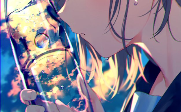 二次元流汗少女壁纸图包原画插画素材P站同人图合集