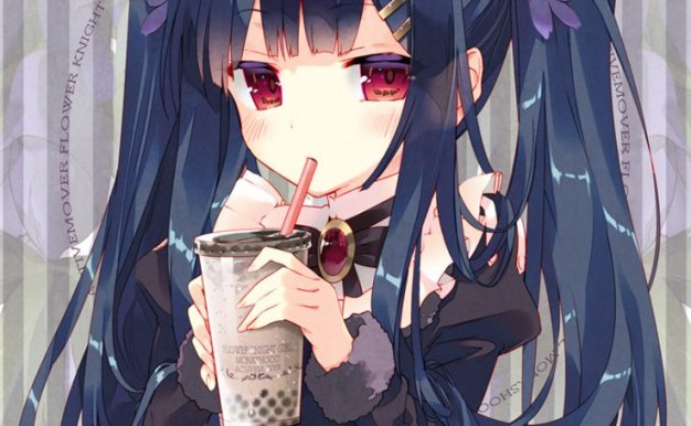 二次元奶茶少女壁纸图包原画插画素材P站同人图合集