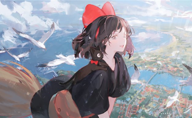 魔女宅急便琪琪壁纸图包原画插画素材P站动漫同人图合集