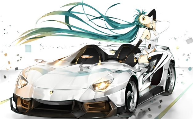 初音未来赛车MIKU壁纸图包原画插画素材P站同人图合集