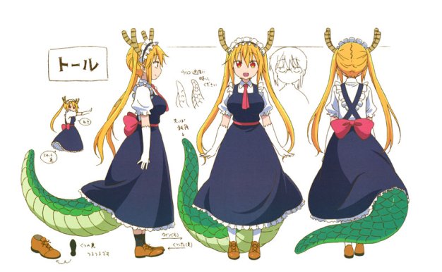 动漫小林家的龙女仆设定集资料线稿画集