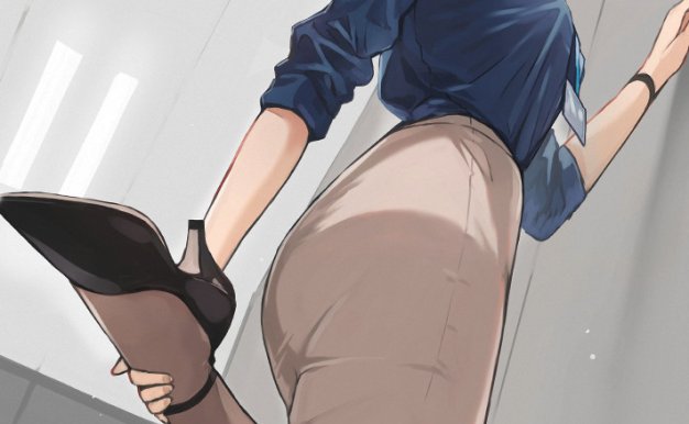 动漫日系插画低角度仰视角度壁纸图包原画插画素材P站同人图合集