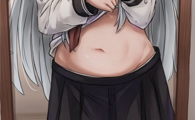 二次元少女腹部的描绘壁纸图包原画插画素材P站同人图合集