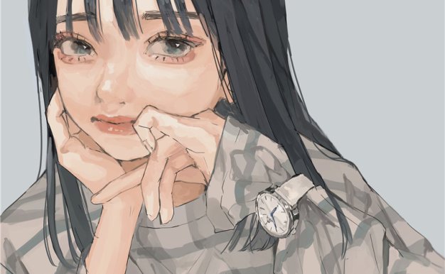 P站画师ゆどうふ插画原画作品合集 粗线水彩风格