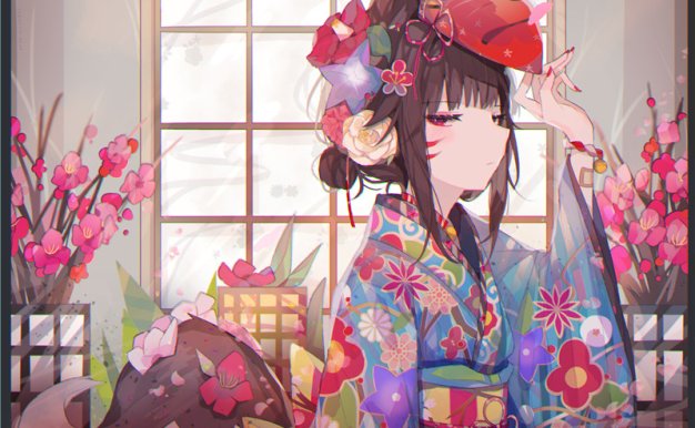 P站画师梅まろ作品图包合集 色彩独特原画插画