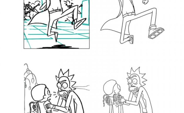 瑞克和莫蒂设定集线稿画集