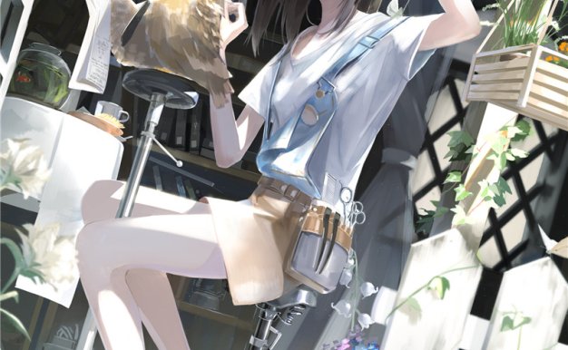P站画师あすぱら插画原画作品合集 干净冷色青春日常少女 pid14320305