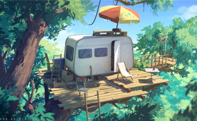 法国设计师Sylvain Sarrailh明媚场景背景插画作品集