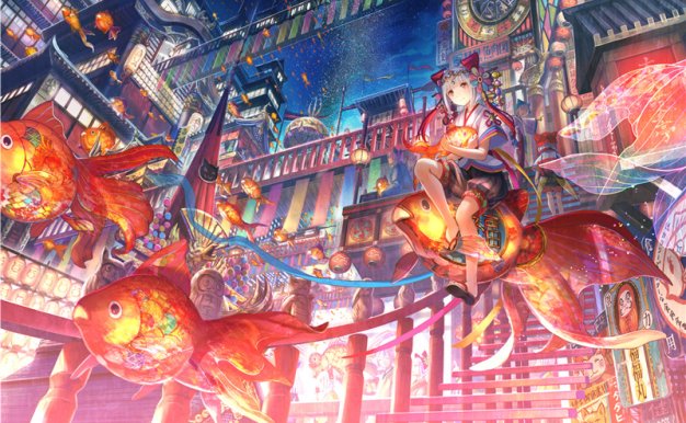 动漫二次元插画拖鞋凉鞋少女壁纸图包原画插画素材P站同人图合集