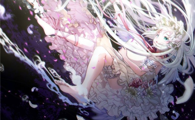 二次元少女腿环萌元素图集插画壁纸