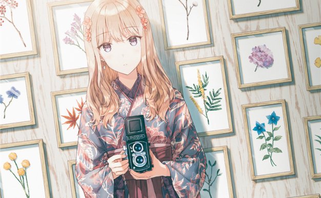 二次元插画茶色褐色头发少女图集壁纸