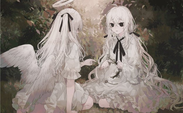 日系动漫插画天使少女主题图集原画插画壁纸画集