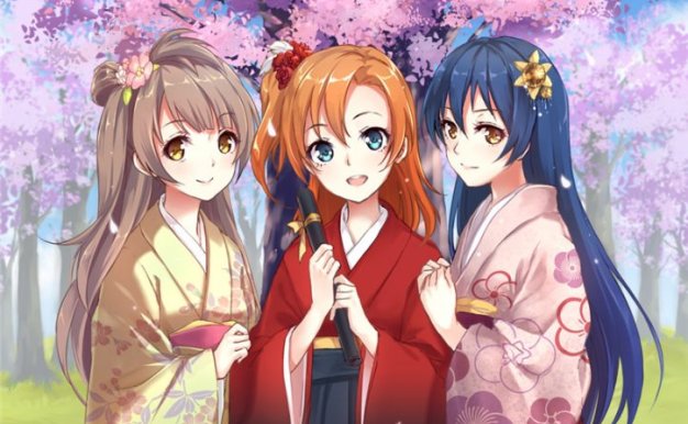 日系动漫插画各类和服袴裙图集原画插画壁纸