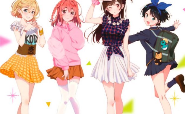 动漫租借女友动画人物场景设定集线稿图集