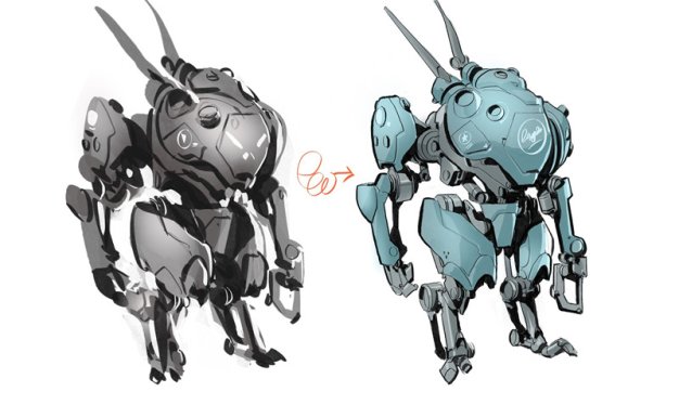 画师Iain Thody人型机械科幻卡通人物设计角色CG原画插画图片素材