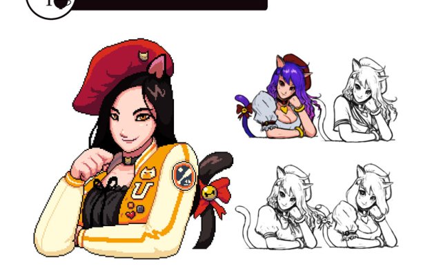 游戏Coffee Talk人物设计人设线稿美术艺术设定集美术绘画参考