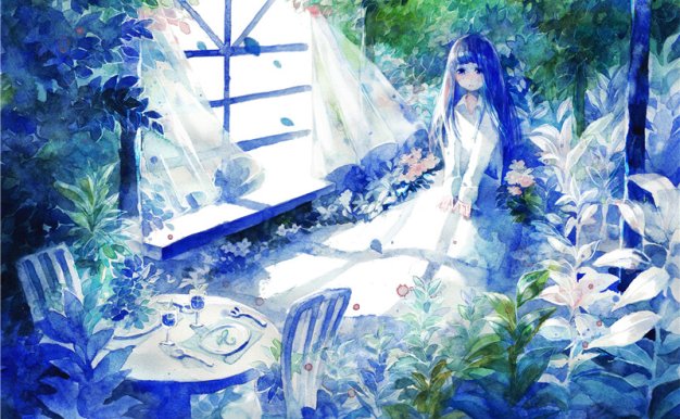 透明水彩插画人物画物品图片日系动漫素材美术绘画临摹参考资料