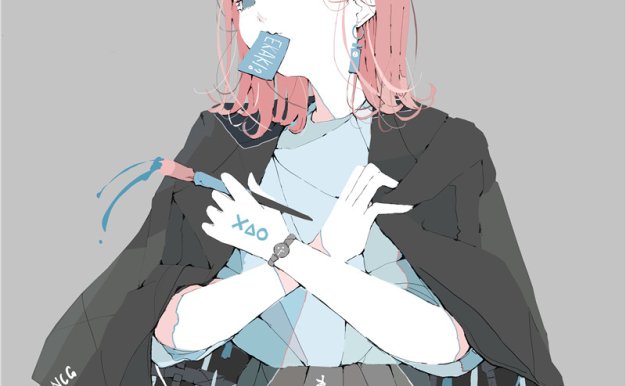 日系画师ノーコピーライトガール淡雅治愈系插画原画图片作品合集