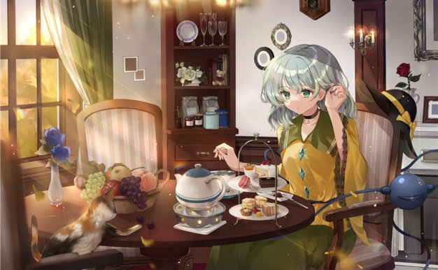 日式插画优雅下午茶少女氛围图集插画高清壁纸图片素材美术资料