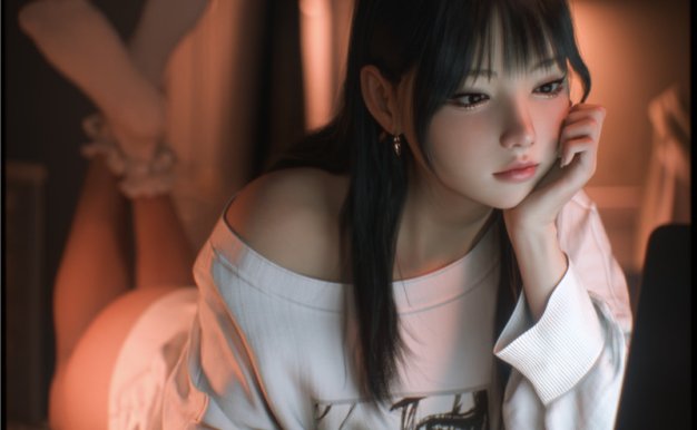 3D日韩写实仿真风格美女游戏原画美术CG人物角色设计参考图片素材