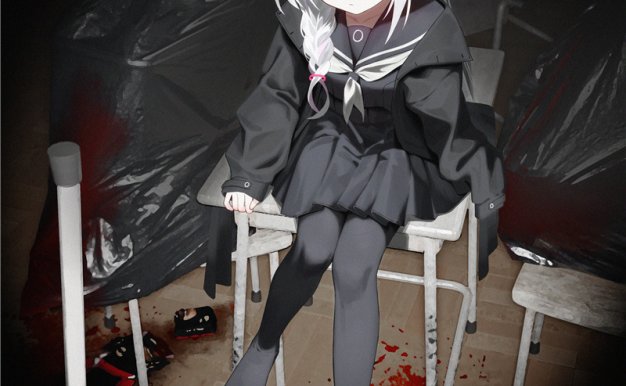 黑阿罗娜普拉娜图集插画超清壁纸p站高清碧蓝档案美术图片素材集