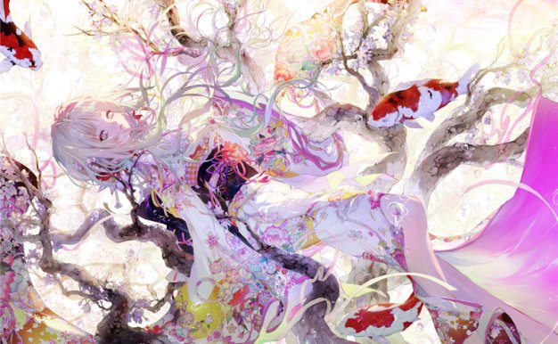 动漫长发少女主题女生插画原画高清手机电脑壁纸头像图集图片素材