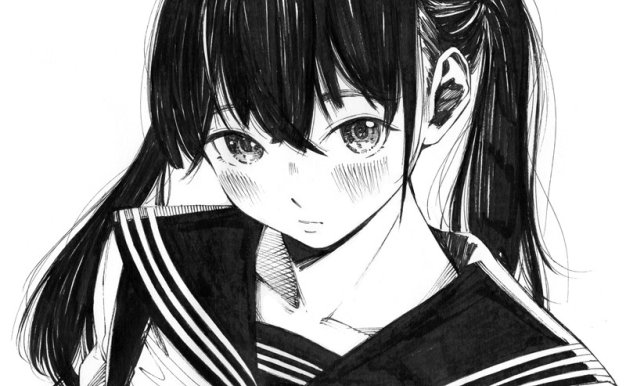 画师ガガイモ插画作品少女人物神情动作姿态描绘线稿绘画临摹素材