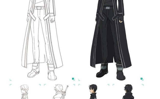 刀剑神域系列动画角色、道具、场景设定集线稿素材合集