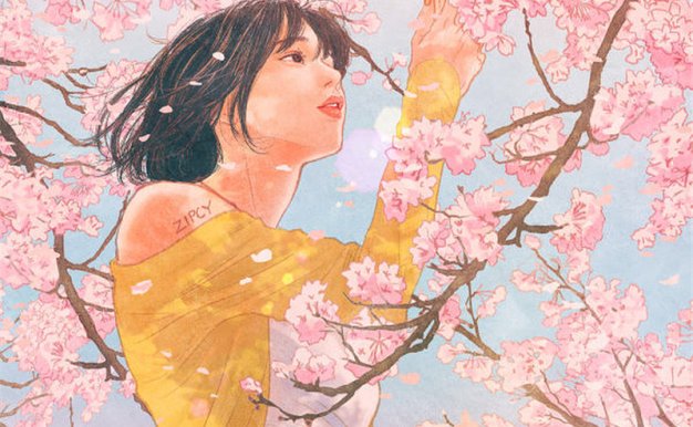 韩国画师zipcy手绘插画日常小清新风壁纸附绘画视频过程美术资料(截止2024.03.23)