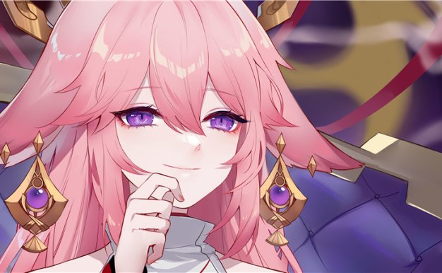 八重神子原神人物立绘4K8K超清壁纸原画插画高清海报美术图片素材(第二期)