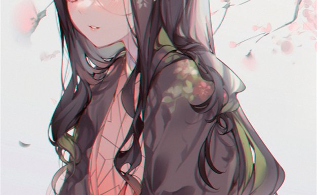 动漫鬼灭之刃角色灶门祢豆子P站图集原画插画线稿壁纸CG图片素材(二期更新)