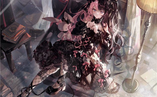 动漫二次元插画哥特式服装暗黑少女图集原画插画壁纸萌图片素材(二期更新)